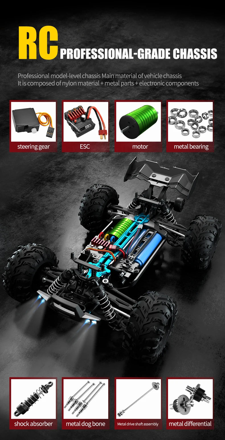 OFF Road 4X4 RC High Speed Buggy Truck Super Brushless 50 or 80KM/H Fast Drift Racing