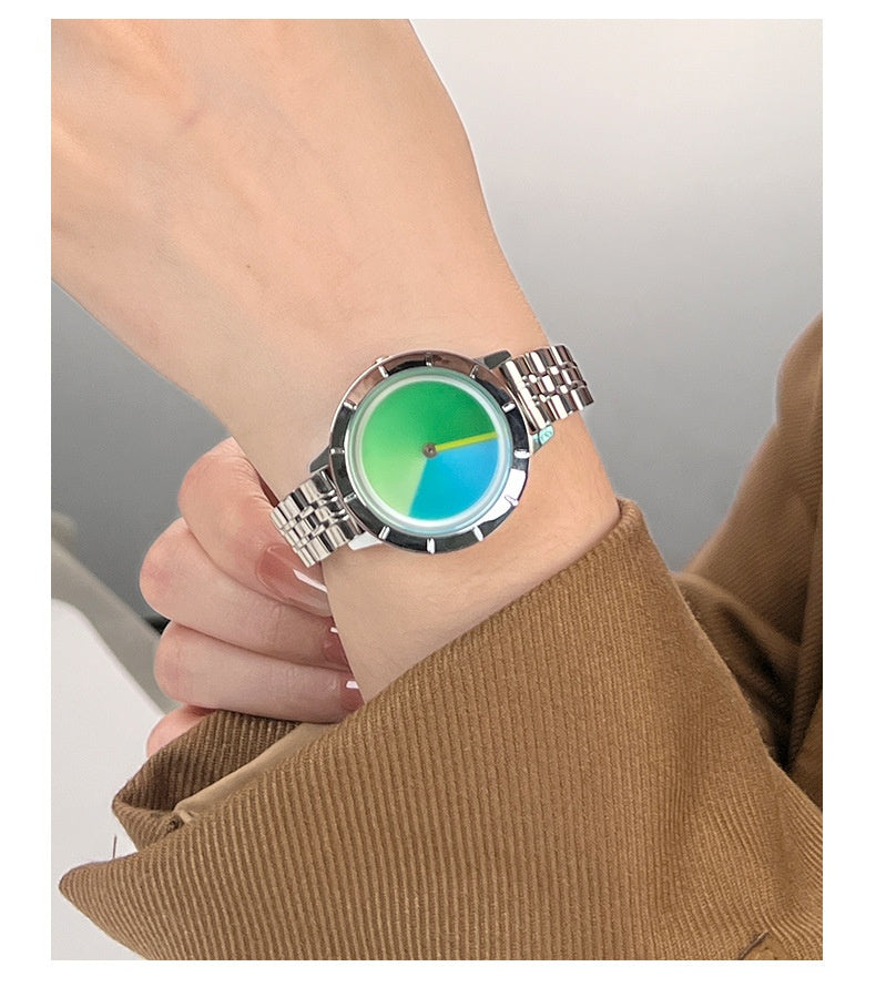 Women's Quartz Watch With Advanced Gradient Dial Fashion Design
