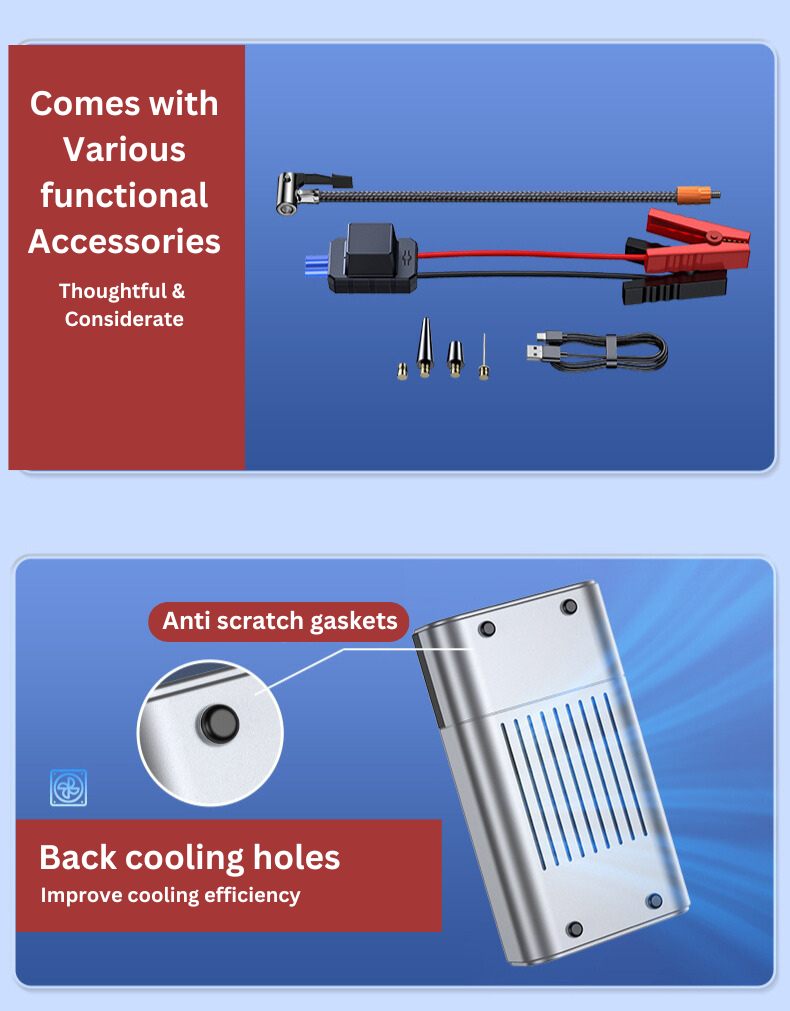 Car Jump Starter & Air Compressor – Portable & Powerful
