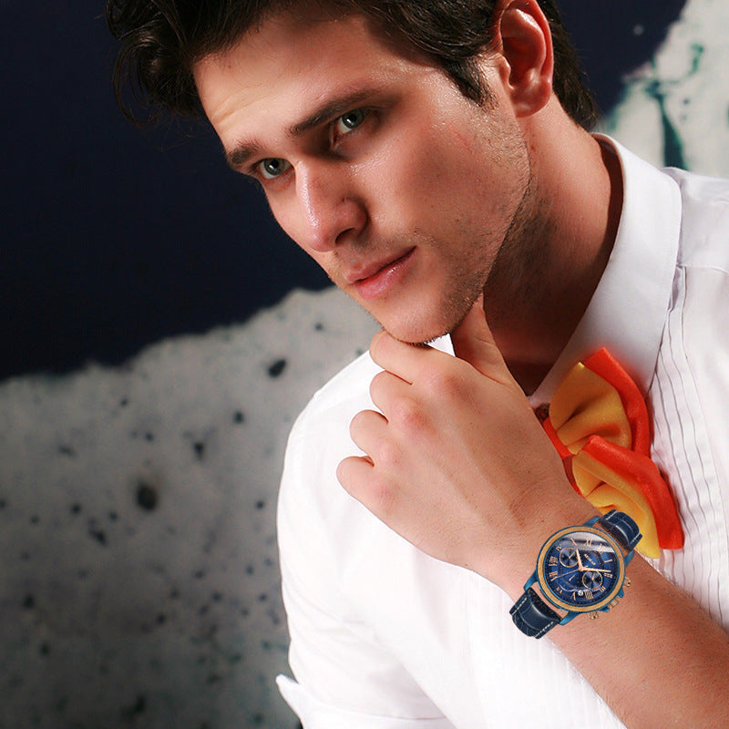 Men’s Alloy & Wood Chronograph Watch