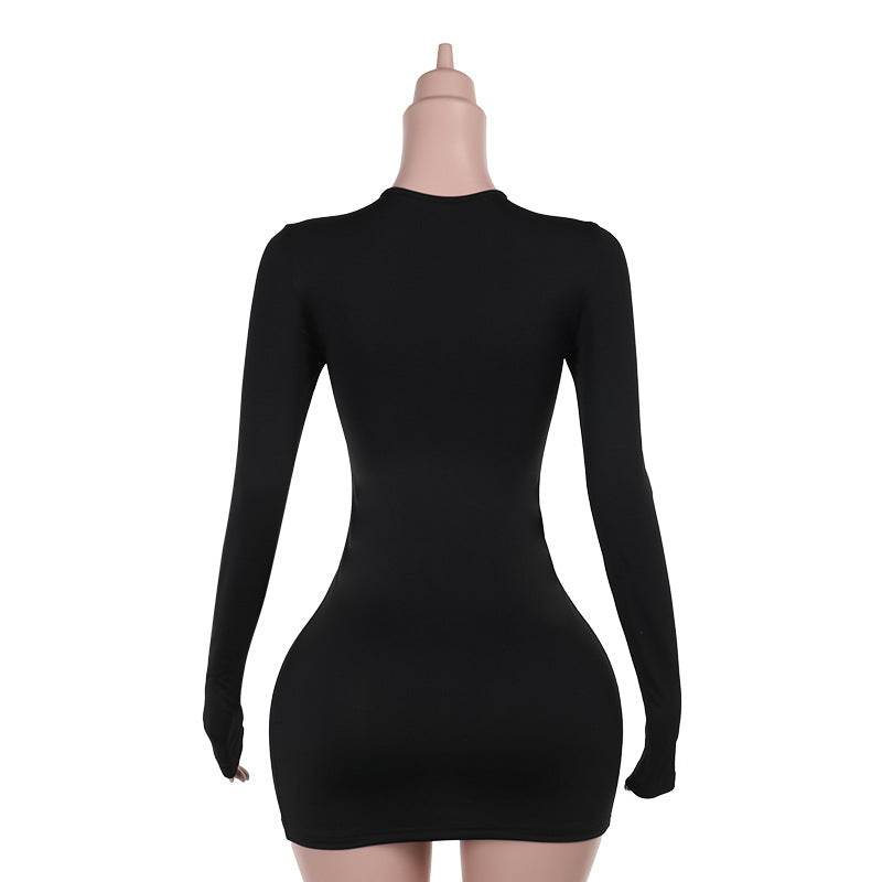 Sexy Front & Back Strap Dress – Autumn Hot Girl Hip Skirt
