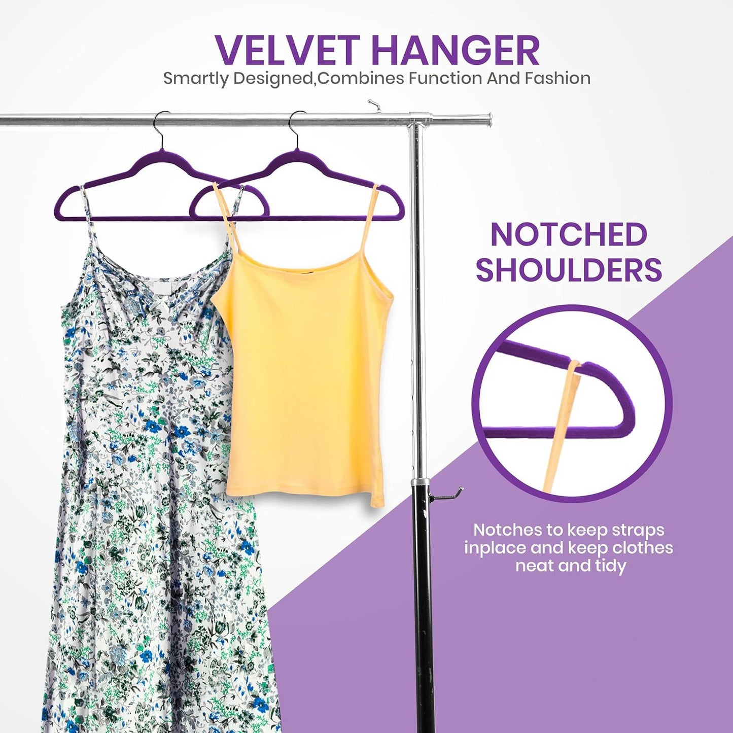 Flocking Anti-Slip Velvet Clothes Hanger – Multifunctional, Thickened & Space-Saving