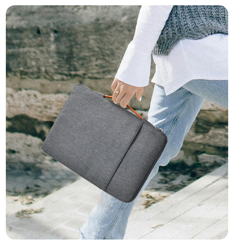 Portable Shockproof Laptop Sleeve – Fleece-Lined with Luggage Strap