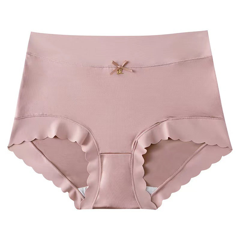Women&#039;s High-waist Luxury Satin Seamless Ice Silk Mulberry Silk Briefs Butt Lifting Tummy Control Triangle Panties
