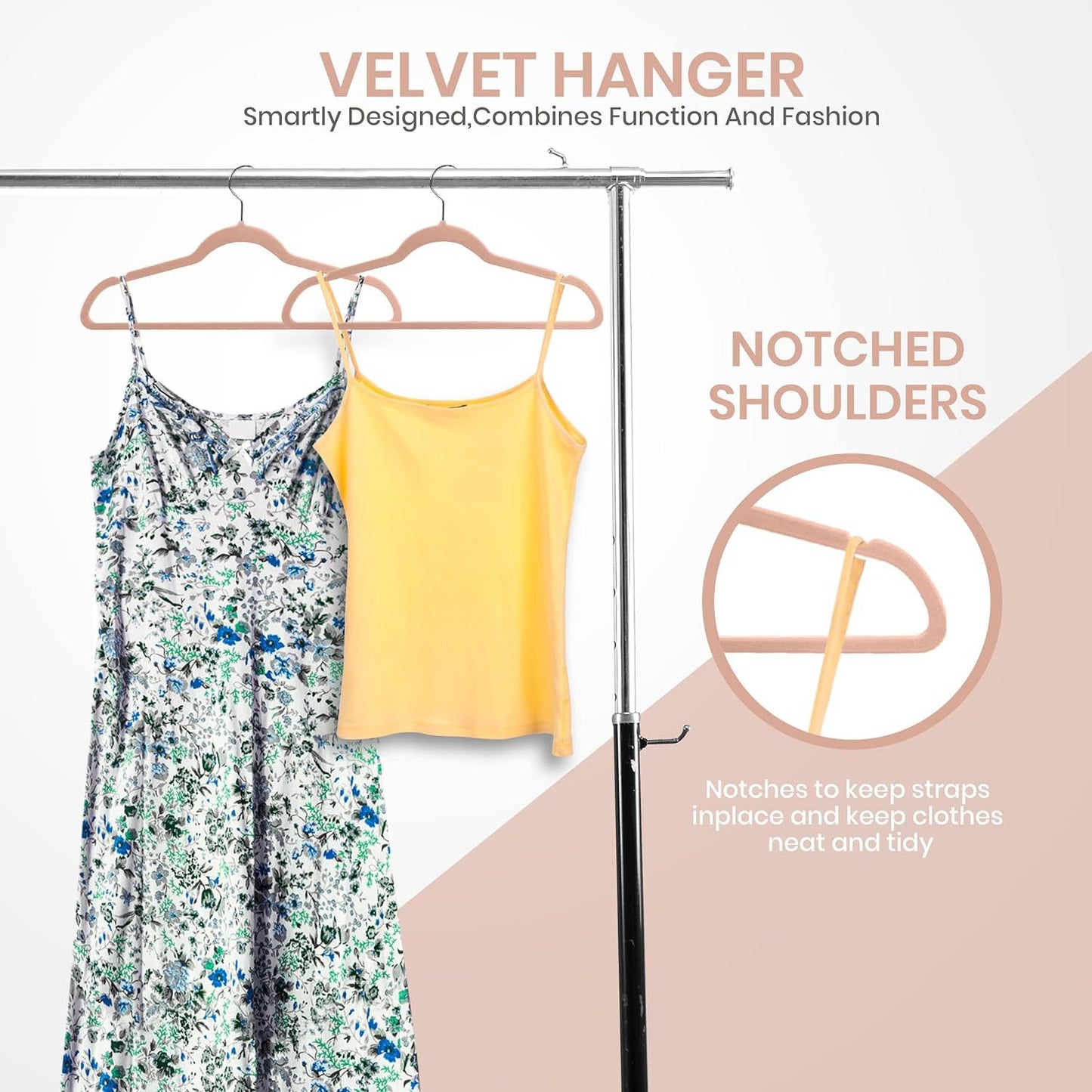 Flocking Anti-Slip Velvet Clothes Hanger – Multifunctional, Thickened & Space-Saving