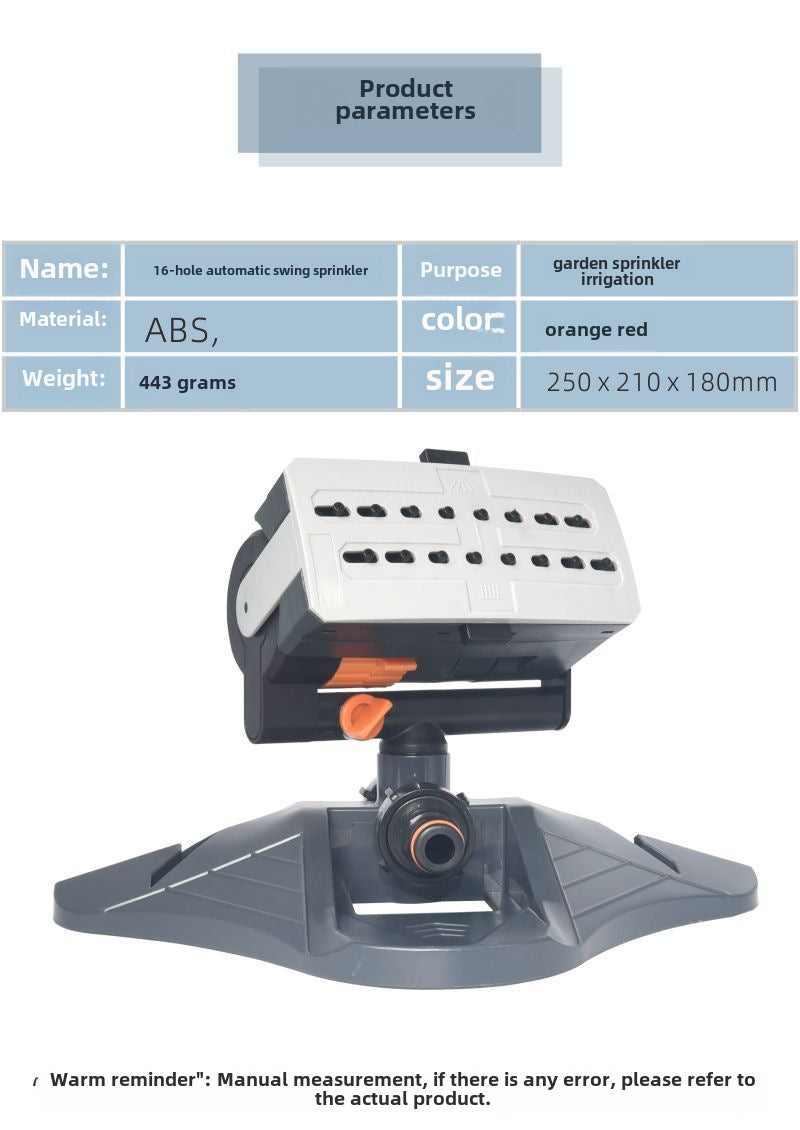 Turret Automatic Swing Sprinkler – Durable Garden Watering System for Yard & Landscape Irrigation