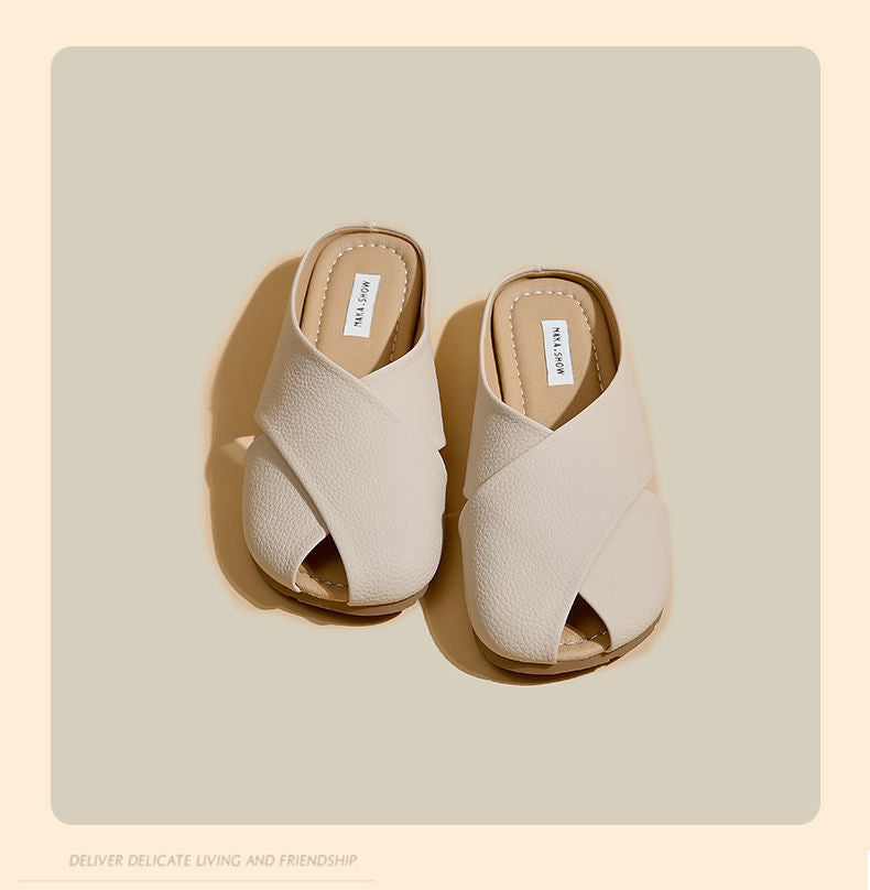 Soft Bottom Closed Toe Low-Top Half Slippers for Women – Comfortable & Stylish Everyday Footwear