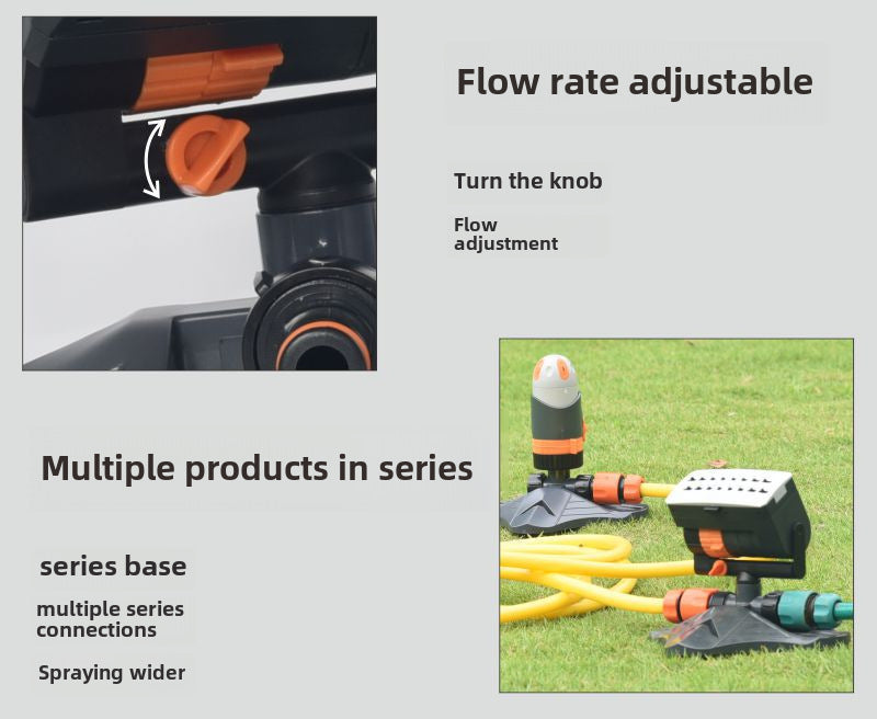 Turret Automatic Swing Sprinkler – Durable Garden Watering System for Yard & Landscape Irrigation