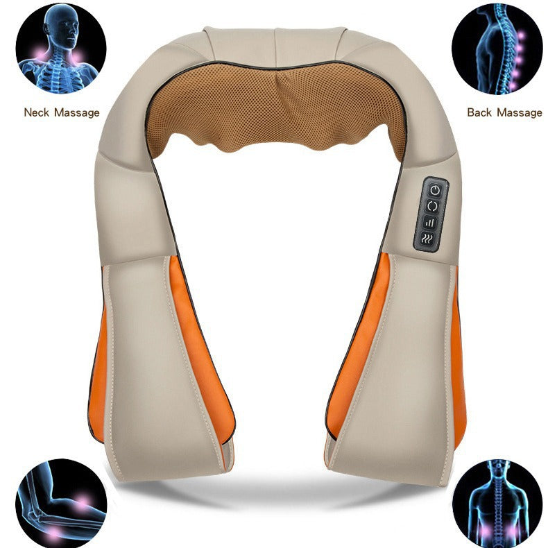 Multifunctional Kneading Massager for Lumbar, Neck, Shoulder & Leg – Physiotherapy Massager for Body pain - Deep Tissue 3D Kneading Pillow - Relieve Muscle Pain