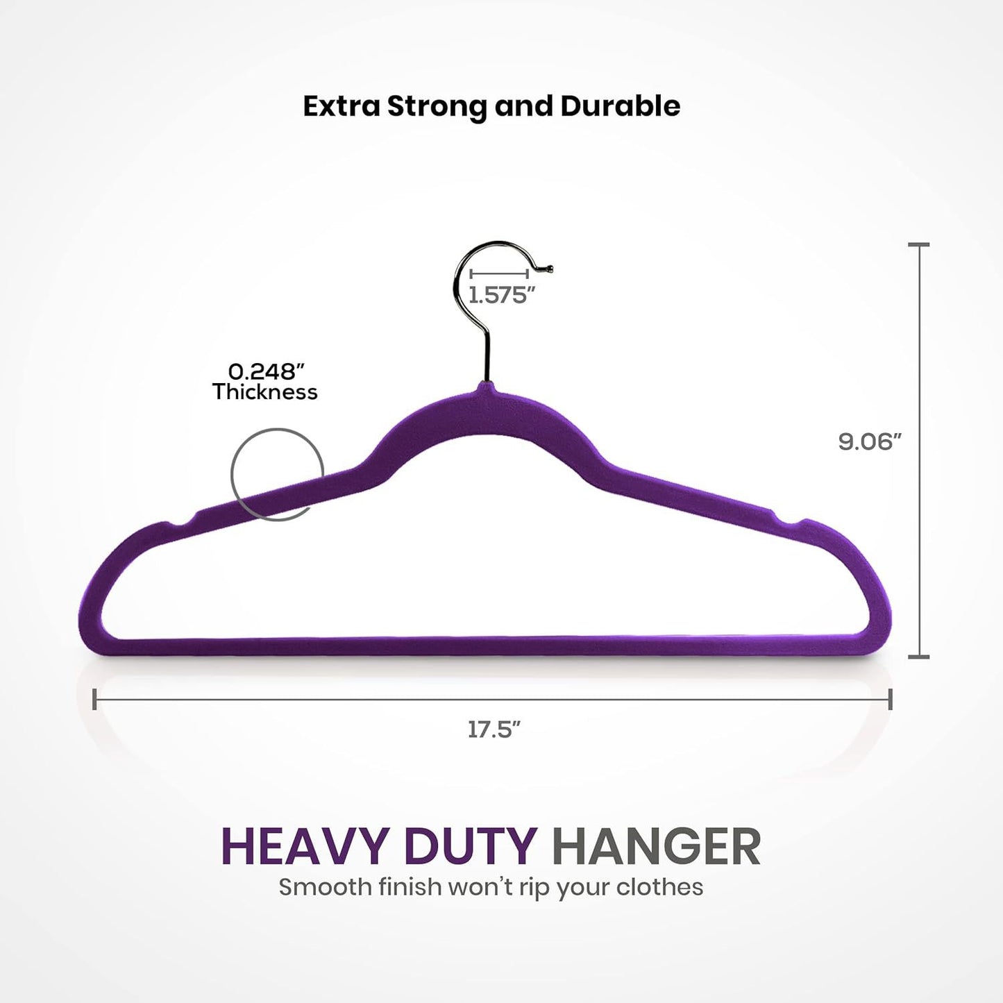 Flocking Anti-Slip Velvet Clothes Hanger – Multifunctional, Thickened & Space-Saving