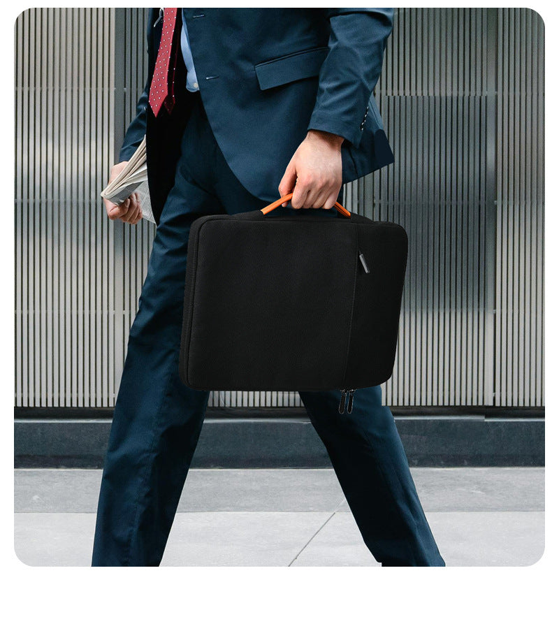 Portable Shockproof Laptop Sleeve – Fleece-Lined with Luggage Strap