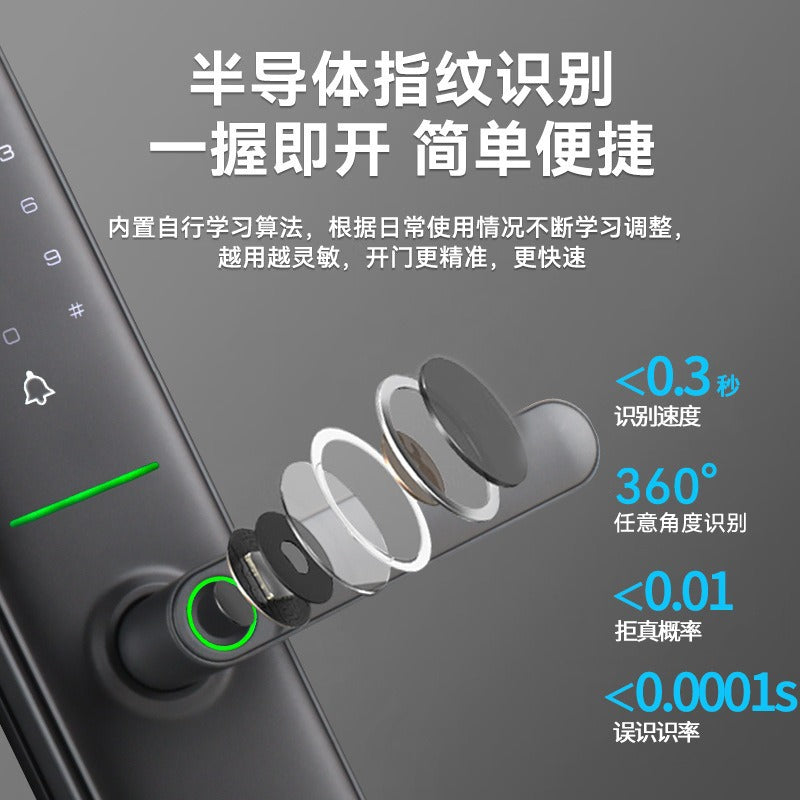 Home Security Door Fingerprint Lock Household Combination Lock Door Open Electronic Door Lock Homestay Hotel Wooden Door Intelligent