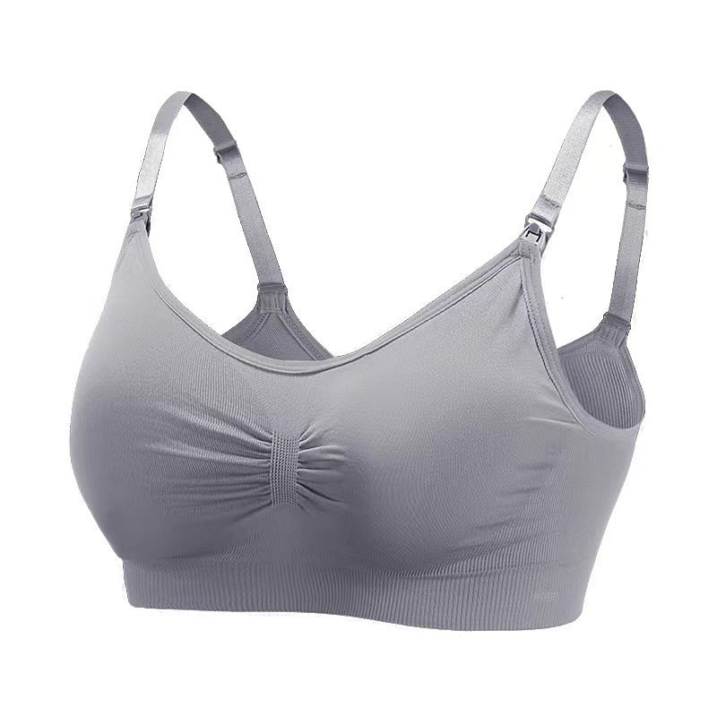 Pregnant Women&#039;s Wireless Front Buckle Plus Size Nursing Bra Nursing Adjustable Push-up Seamless Bra Underwear Wholesale