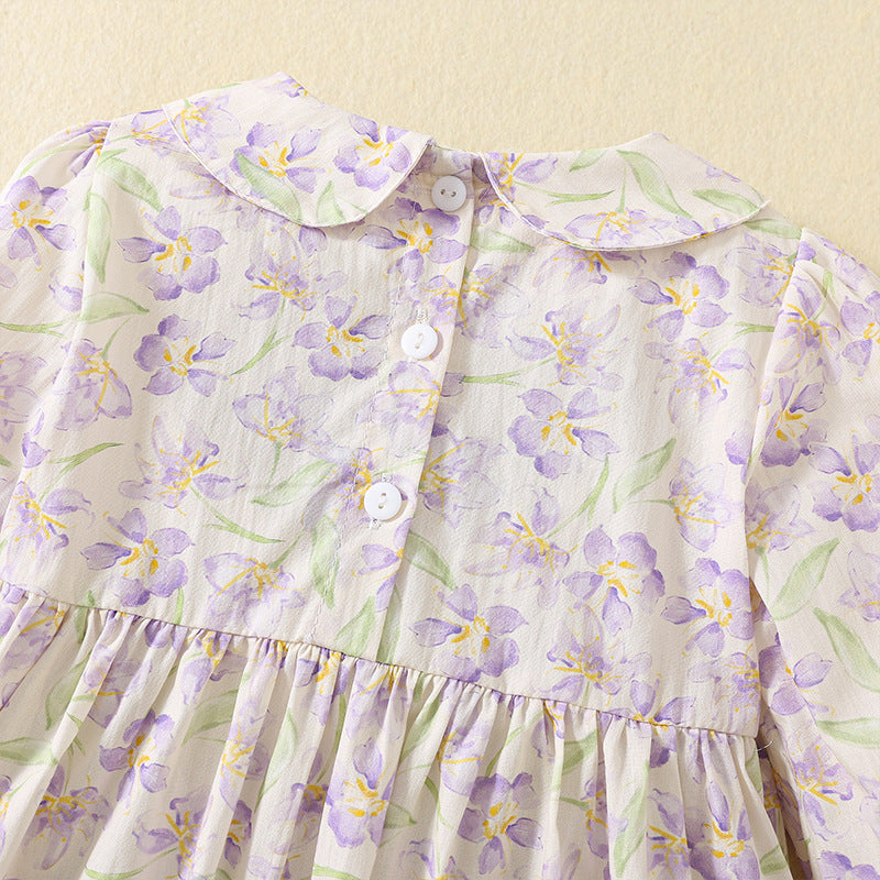 Girls&#039; Dress  Flower Embroidered Floral Cotton Dress Children&#039;s Baby&#039;s Western Princess Dress