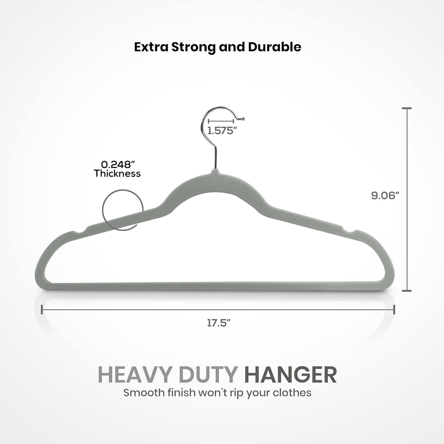 Flocking Anti-Slip Velvet Clothes Hanger – Multifunctional, Thickened & Space-Saving