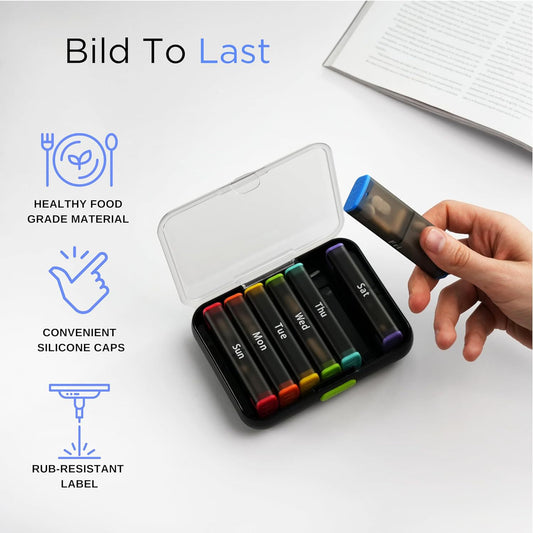 Capsule Pills New Carry-on Morning And Evening Week Sub-box Portable 7-day Medicine Box Classification 14 Storage Box