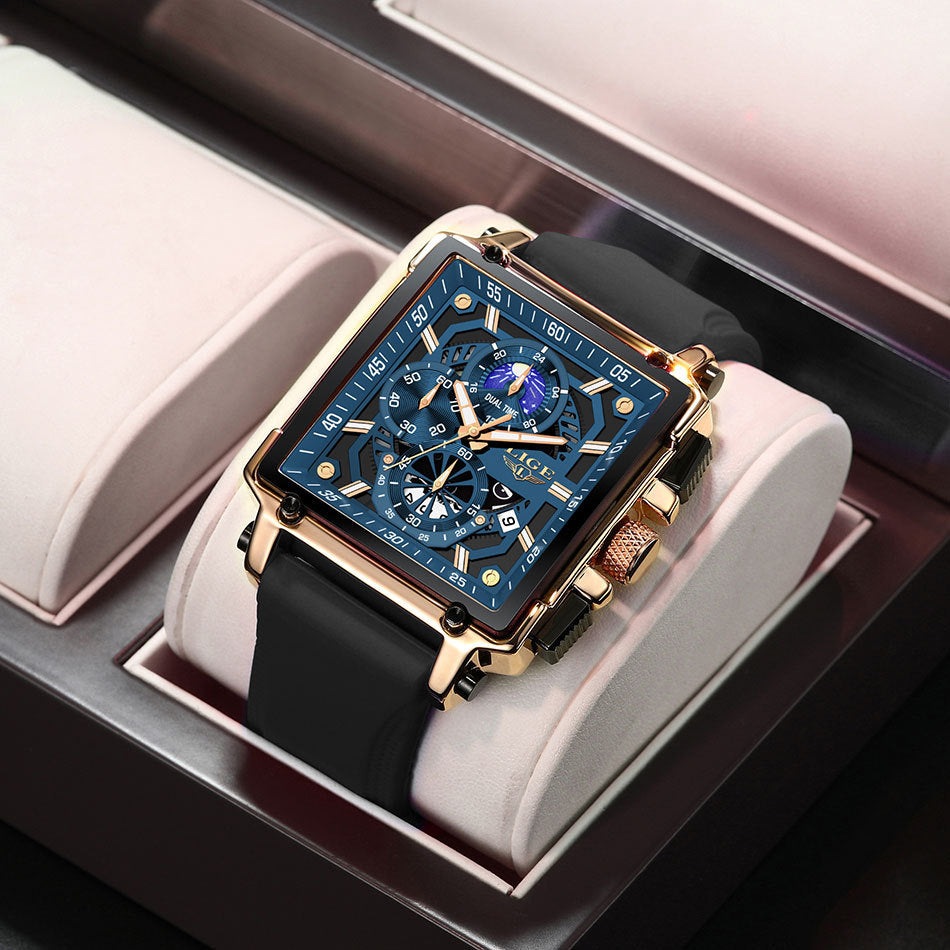 Fashion Design Waterproof New Quartz Square Watch