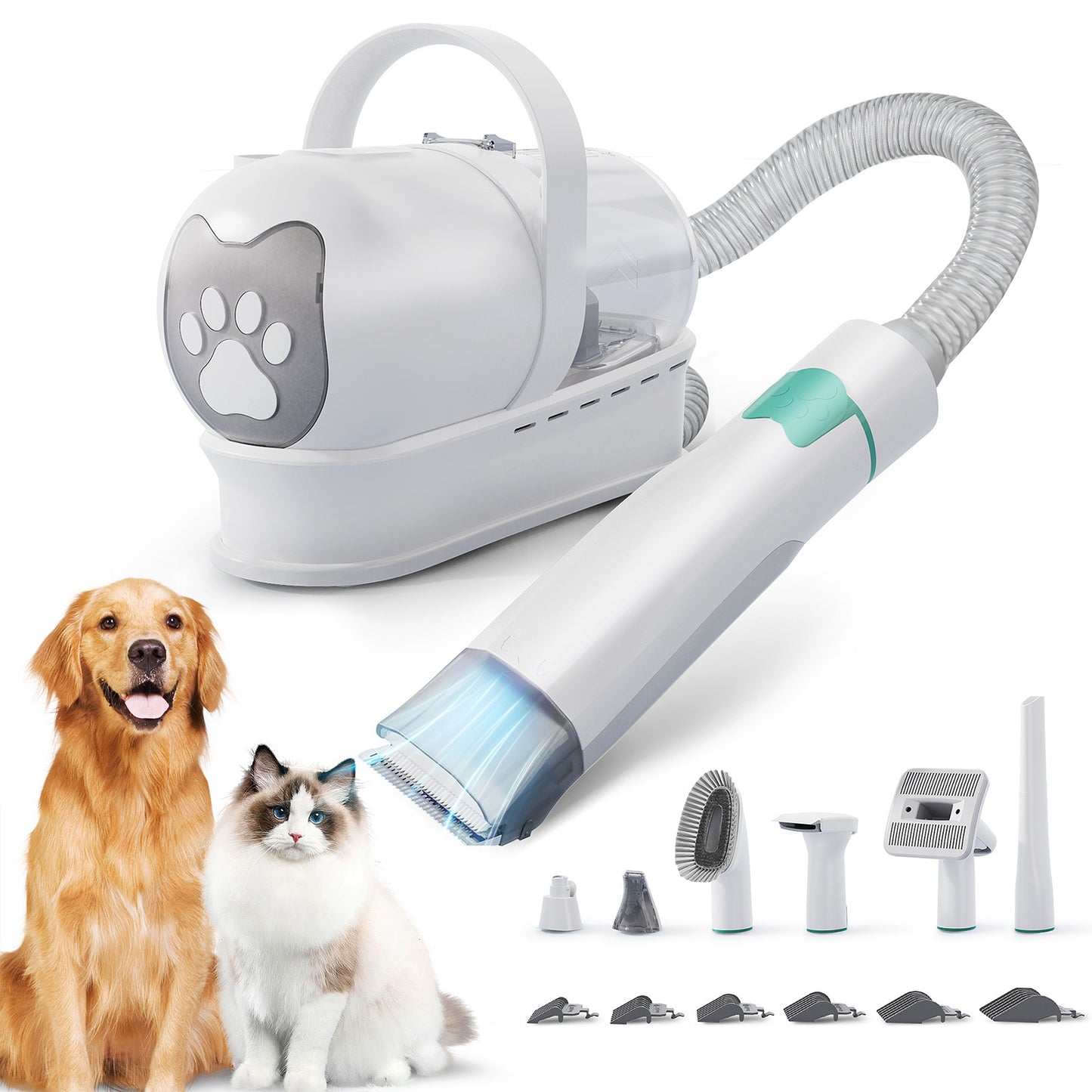 Amazon 7-in -1 Multifunctional Pet Hairdresser Dog Cat Vacuum Suit Cross-border Trimming And Shaving Integrated For Dogs