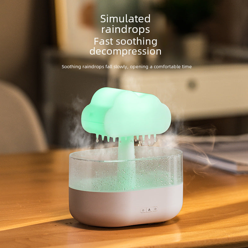 Creative Colorful Light Raindrop Aromatherapy Machine Desktop Office Fragrance Cloud Rain Humidification Cross-border