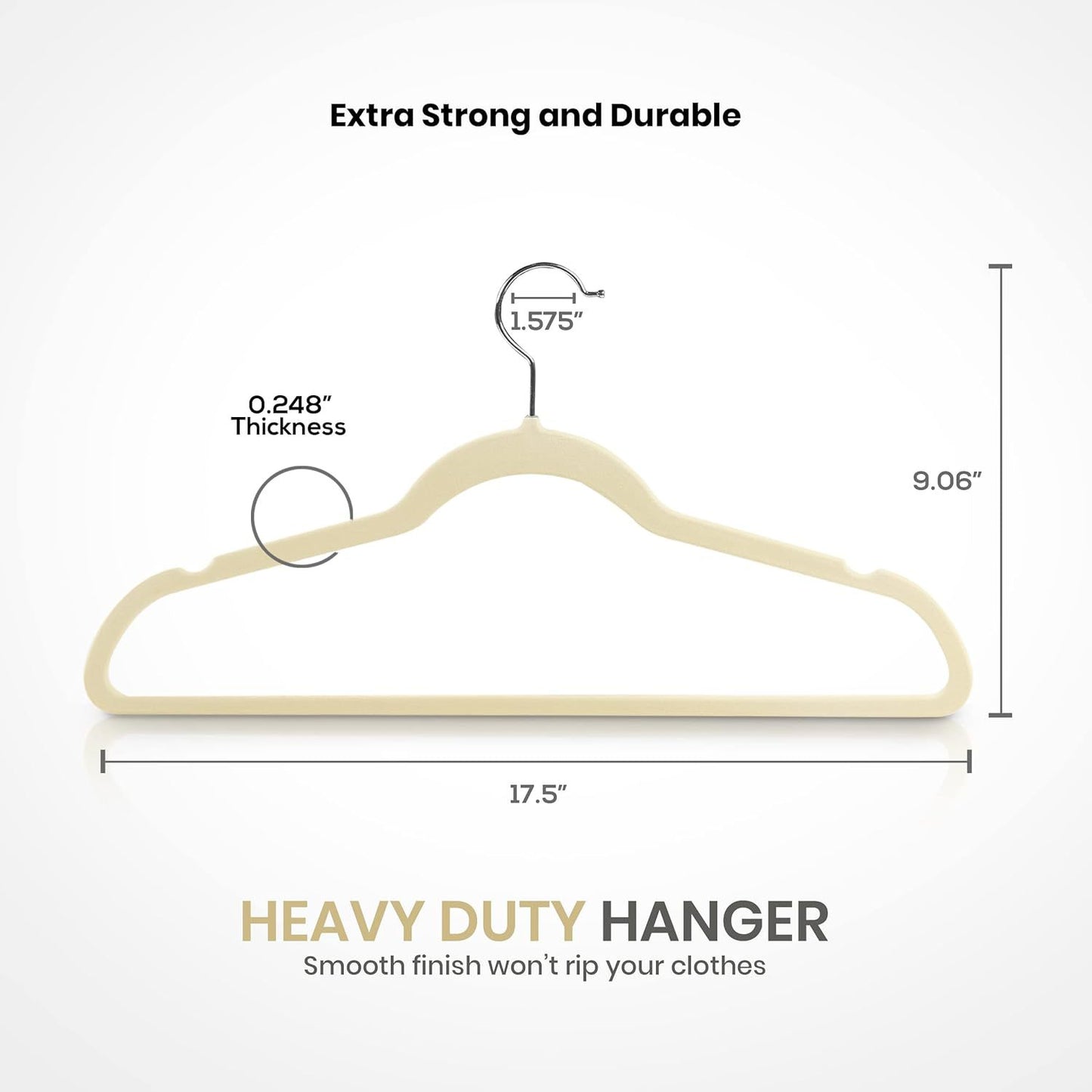 Flocking Anti-Slip Velvet Clothes Hanger – Multifunctional, Thickened & Space-Saving