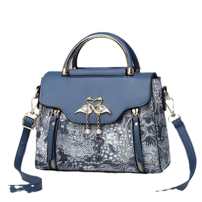 All-Match Simple Crossbody Bag for Women – Stylish PU Leather Shoulder Bag with Weaving Design