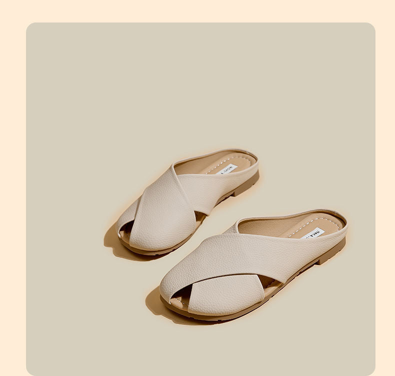Soft Bottom Closed Toe Low-Top Half Slippers for Women – Comfortable & Stylish Everyday Footwear