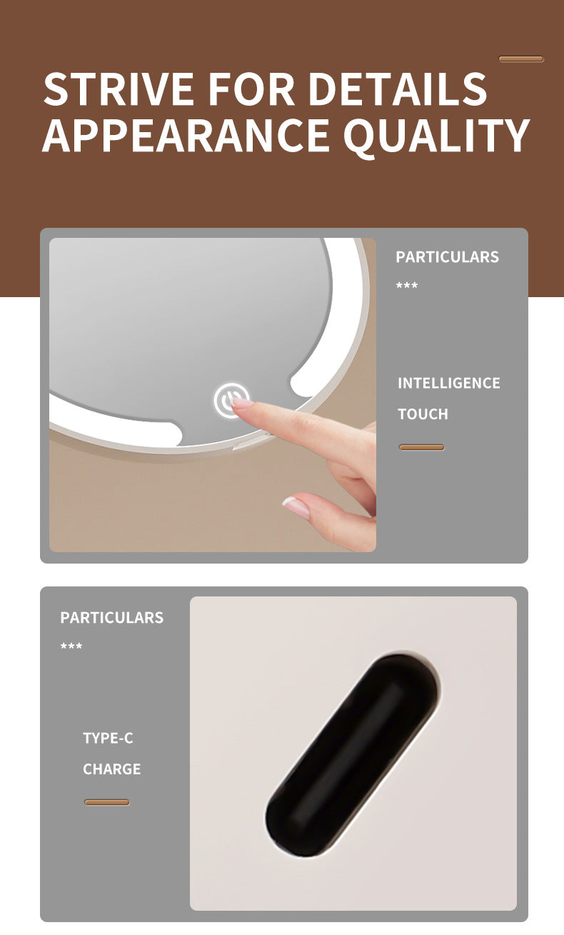 LED Makeup Mirror – Rechargeable Portable Folding Flip Mirror for Travel & Everyday Use