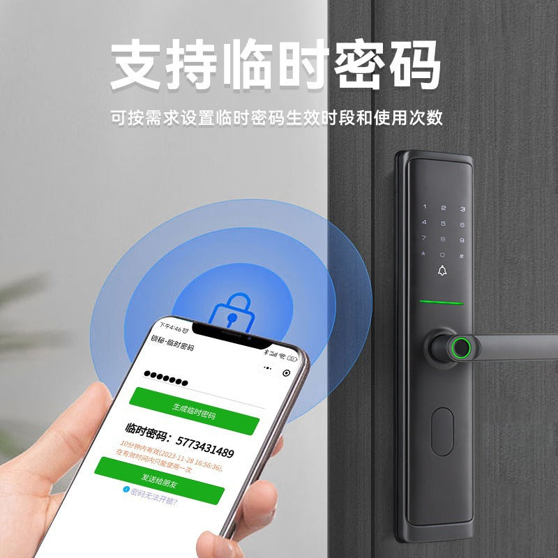 Home Security Door Fingerprint Lock Household Combination Lock Door Open Electronic Door Lock Homestay Hotel Wooden Door Intelligent