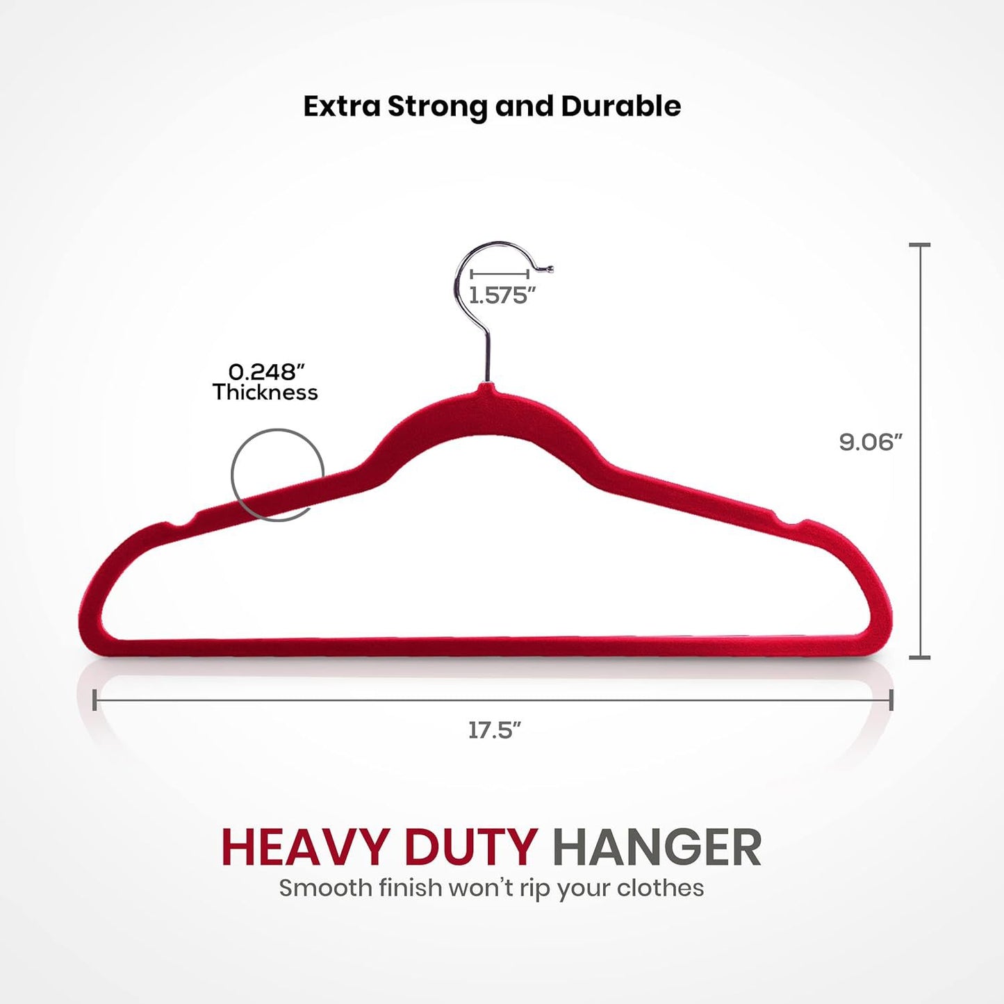 Flocking Anti-Slip Velvet Clothes Hanger – Multifunctional, Thickened & Space-Saving