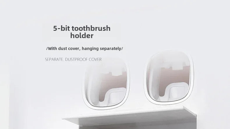 Happy Home Automatic Toothpaste Dispenser & 4-Slot Toothbrush Holder – Wall-Mounted, No Drilling Required