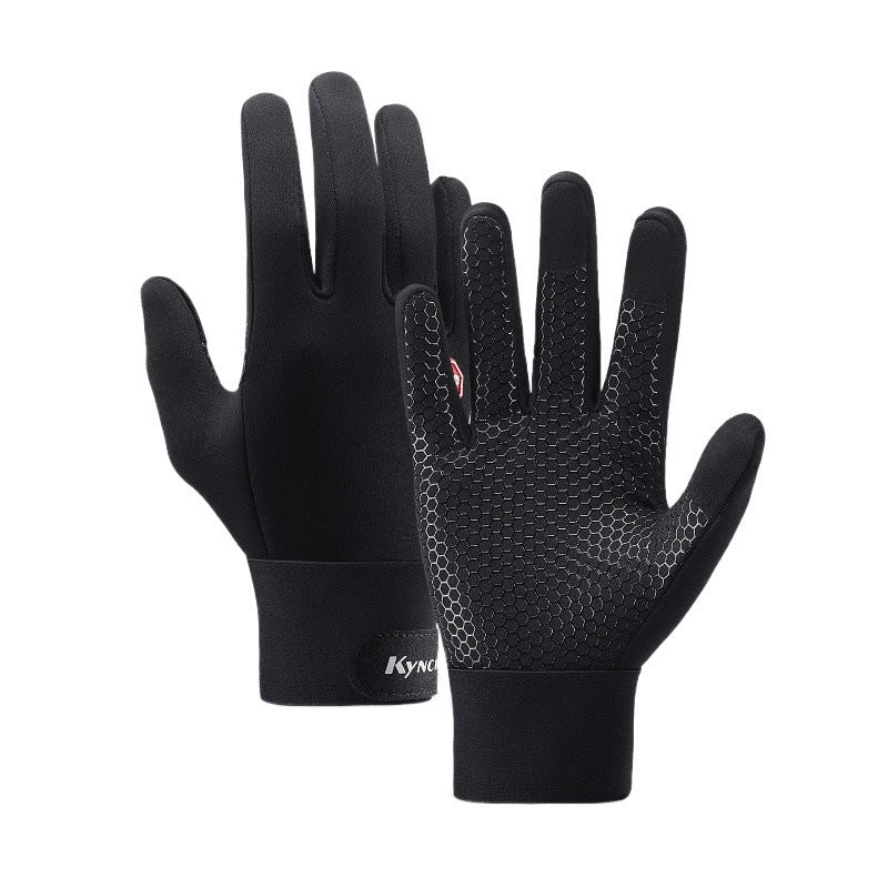 Outdoor Sports Windproof SBR Shockproof Ski Plus Velvet Warm Cycling Touch Screen Anti-slip Silicone Gloves Wholesale