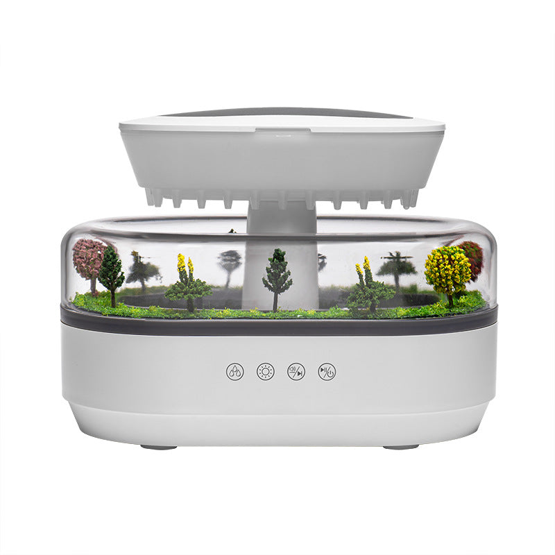 New Creative Raindrop White Noise Aromatherapy Diffuser – Smart Essential Oil Humidifier with Micro Landscape Design