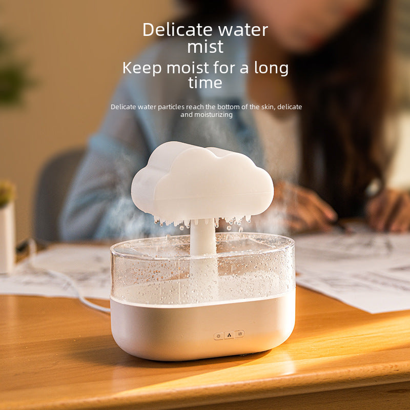 Creative Colorful Light Raindrop Aromatherapy Machine Desktop Office Fragrance Cloud Rain Humidification Cross-border