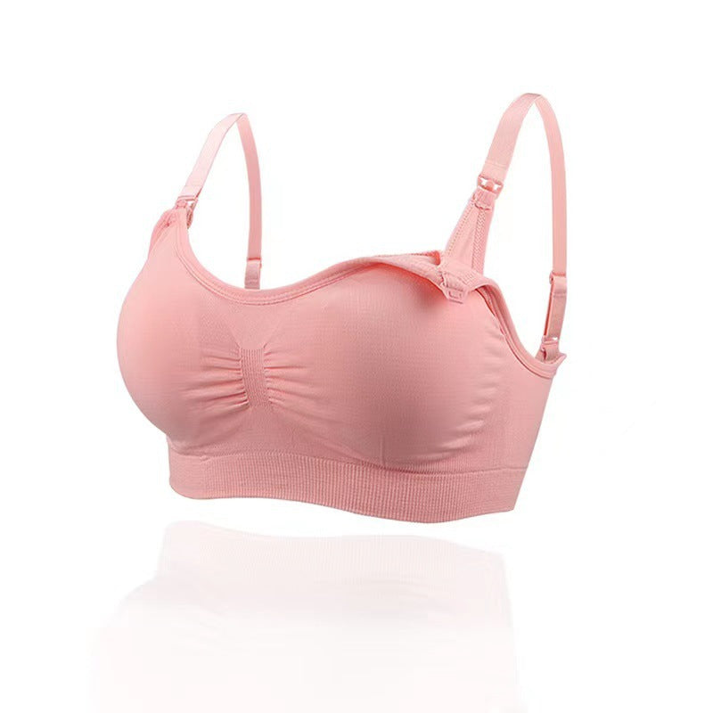 Pregnant Women&#039;s Wireless Front Buckle Plus Size Nursing Bra Nursing Adjustable Push-up Seamless Bra Underwear Wholesale