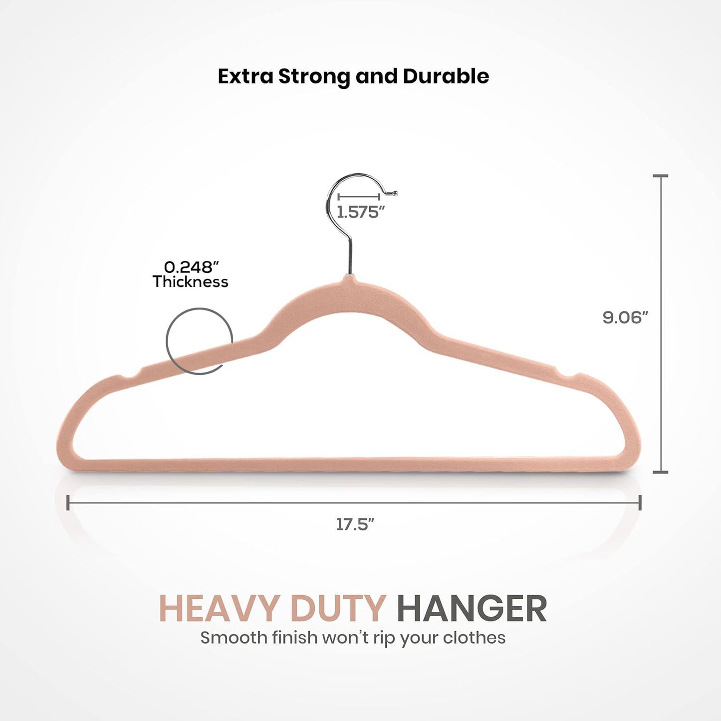 Flocking Anti-Slip Velvet Clothes Hanger – Multifunctional, Thickened & Space-Saving