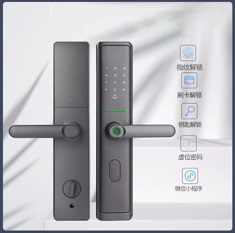 Home Security Door Fingerprint Lock Household Combination Lock Door Open Electronic Door Lock Homestay Hotel Wooden Door Intelligent