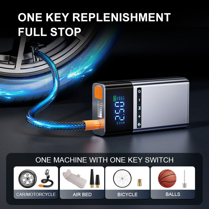 Car Emergency Start Power Supply Air Pump Integrated Electric Treasure Multi-function Portable Battery Ignition Starter Strong