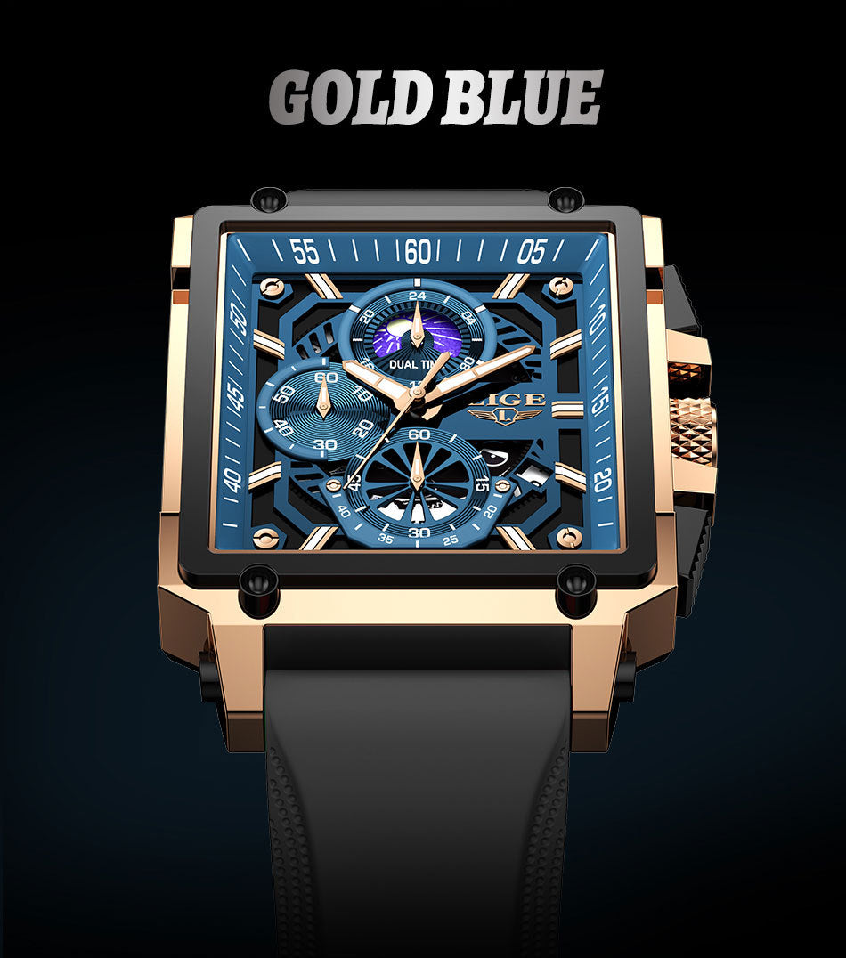 Fashion Design Waterproof New Quartz Square Watch