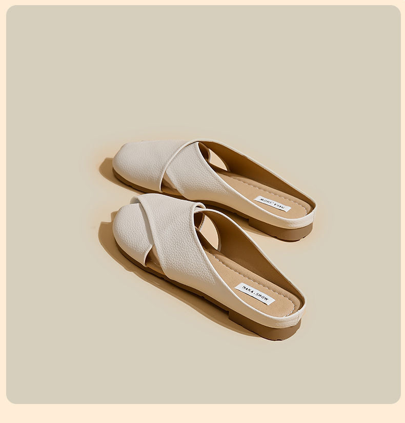 Soft Bottom Closed Toe Low-Top Half Slippers for Women – Comfortable & Stylish Everyday Footwear