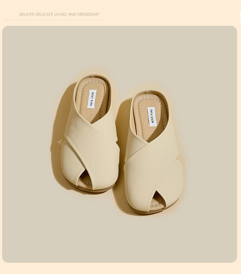 Soft Bottom Closed Toe Low-Top Half Slippers for Women – Comfortable & Stylish Everyday Footwear