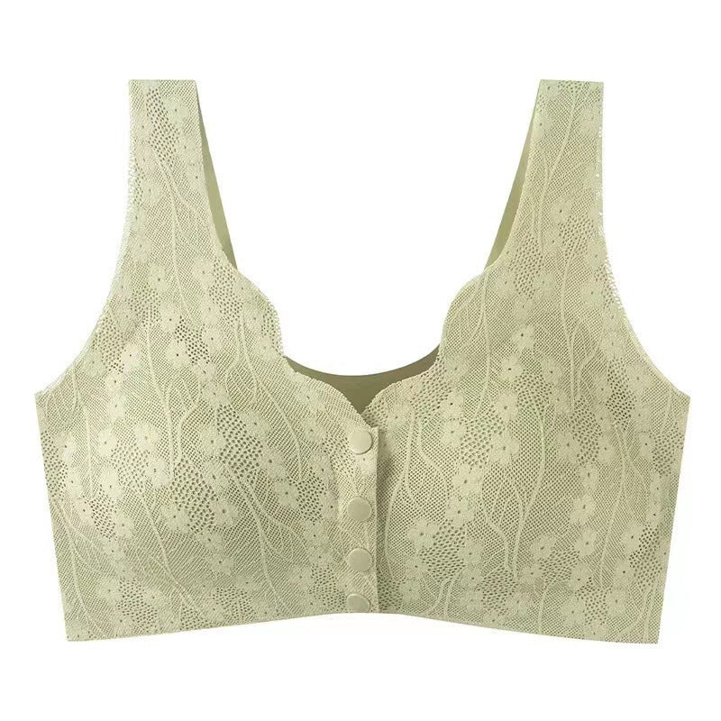 Live Broadcast Explosions Middle-aged And Elderly Mother&#039;s Front Opening Buckle Underwear Thin Summer No Steel Rings Bra Women&#039;s Nursing Bra