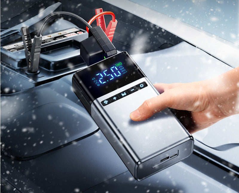 Car Emergency Start Power Supply Air Pump Integrated Electric Treasure Multi-function Portable Battery Ignition Starter Strong