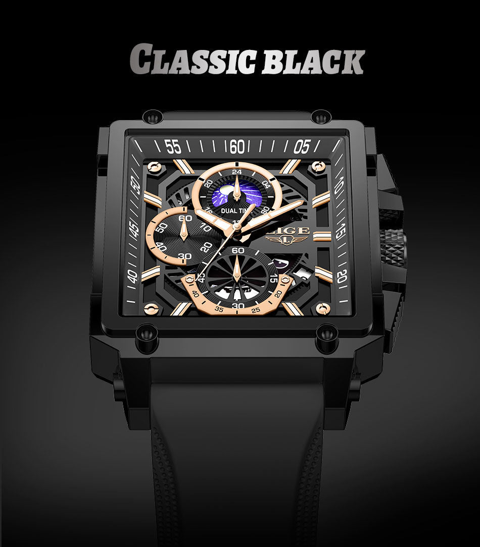 Fashion Design Waterproof New Quartz Square Watch