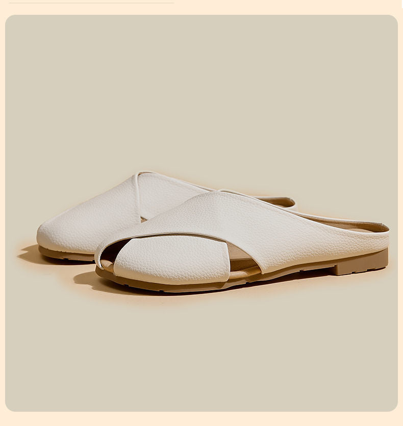 Soft Bottom Closed Toe Low-Top Half Slippers for Women – Comfortable & Stylish Everyday Footwear
