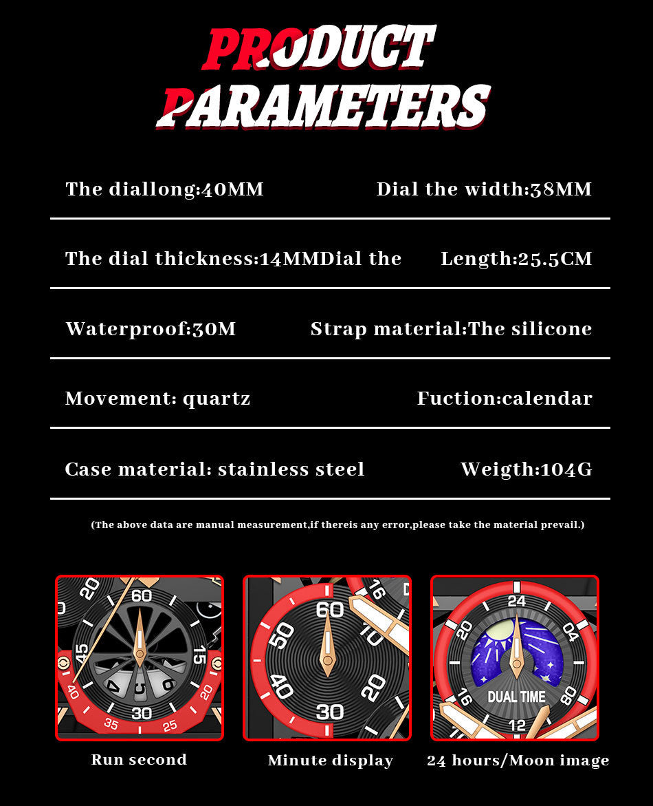 Fashion Design Waterproof New Quartz Square Watch