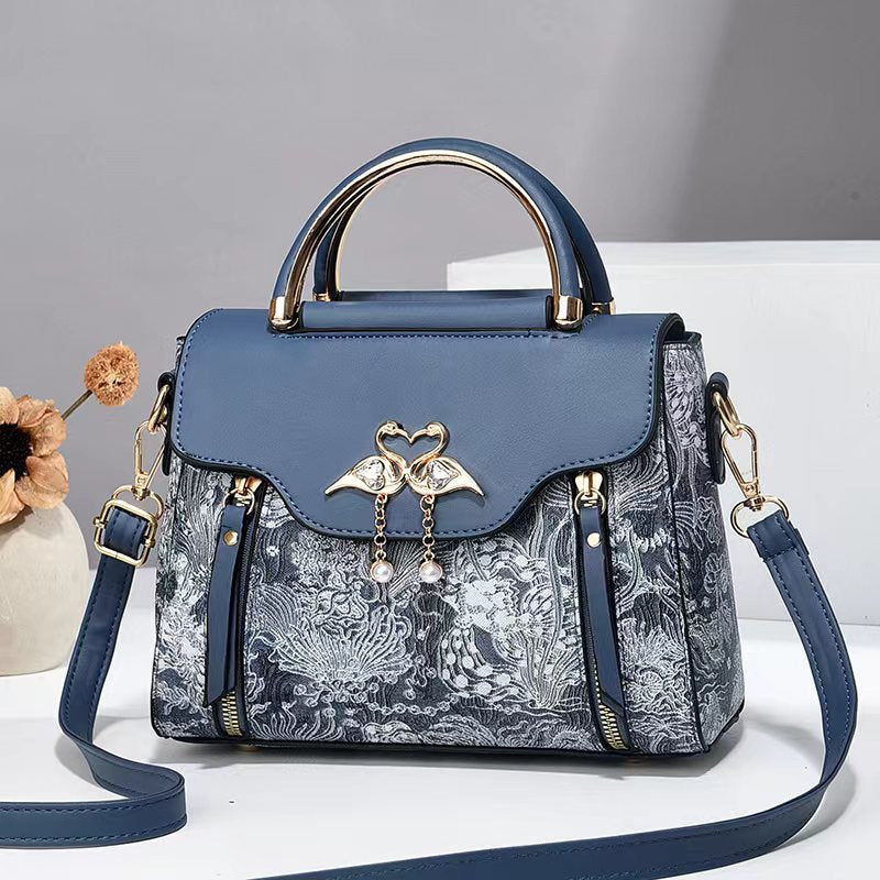 All-Match Simple Crossbody Bag for Women – Stylish PU Leather Shoulder Bag with Weaving Design