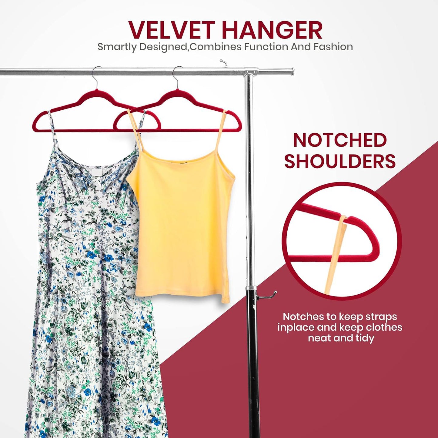 Flocking Anti-Slip Velvet Clothes Hanger – Multifunctional, Thickened & Space-Saving