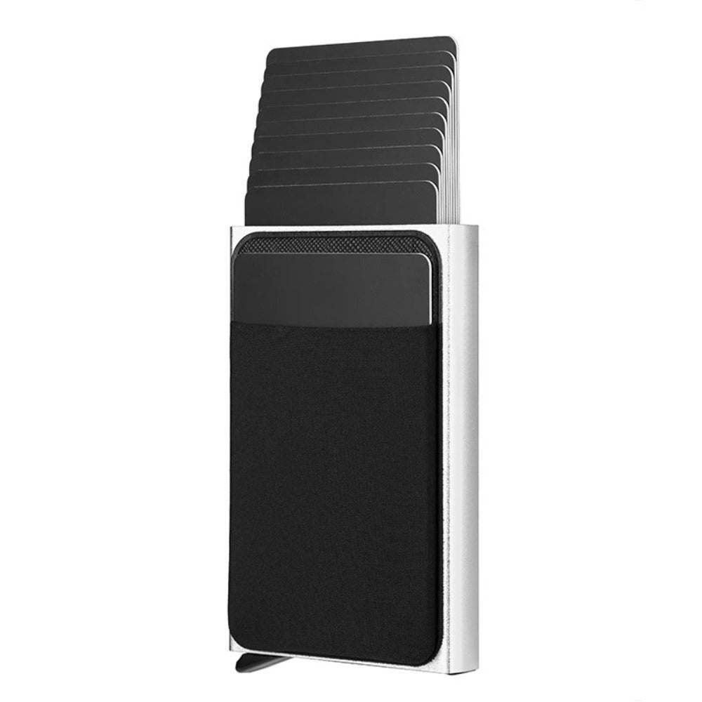Automatic Pop-Up Anti-Theft Credit Card Holder – Slim RFID Wallet for Men & Women with Lycra Stickers