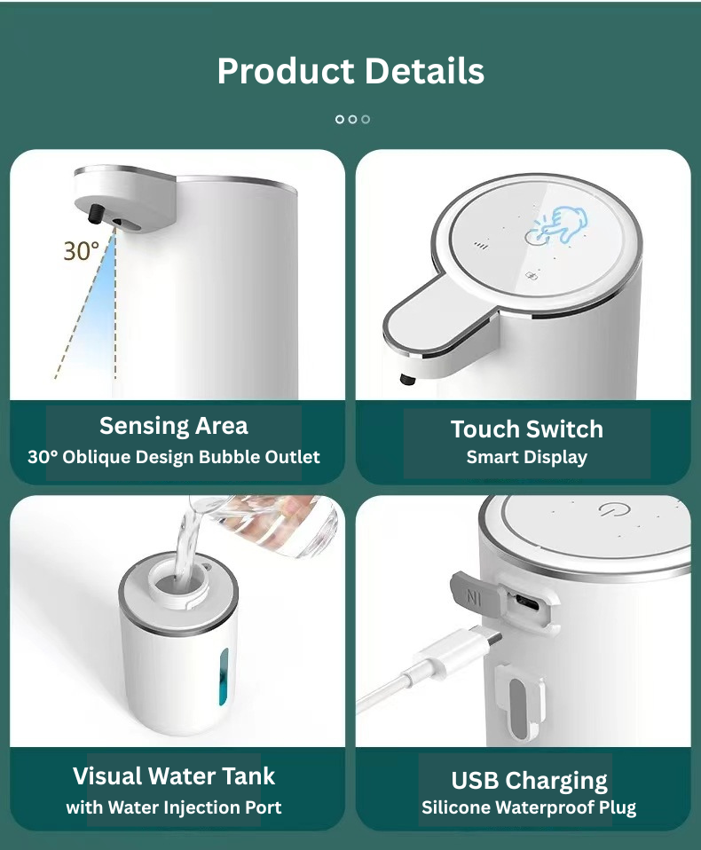 P11 Intelligent Induction Soap Dispenser – Automatic Touchless Foaming Hand Sanitizer for Wall & Desktop Use