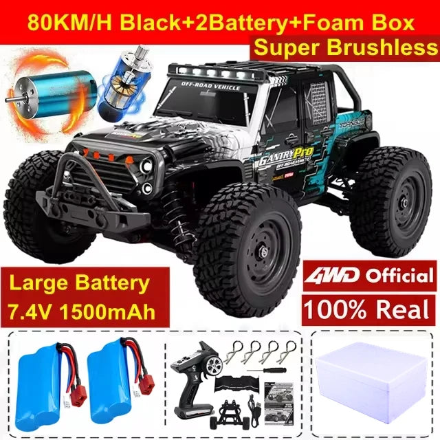 Remote Control Car off Road 4X4 RC High Speed Buggy Truck Super Brushless 50 or 80KM/H Fast Drift Racing Toy Kids Adults